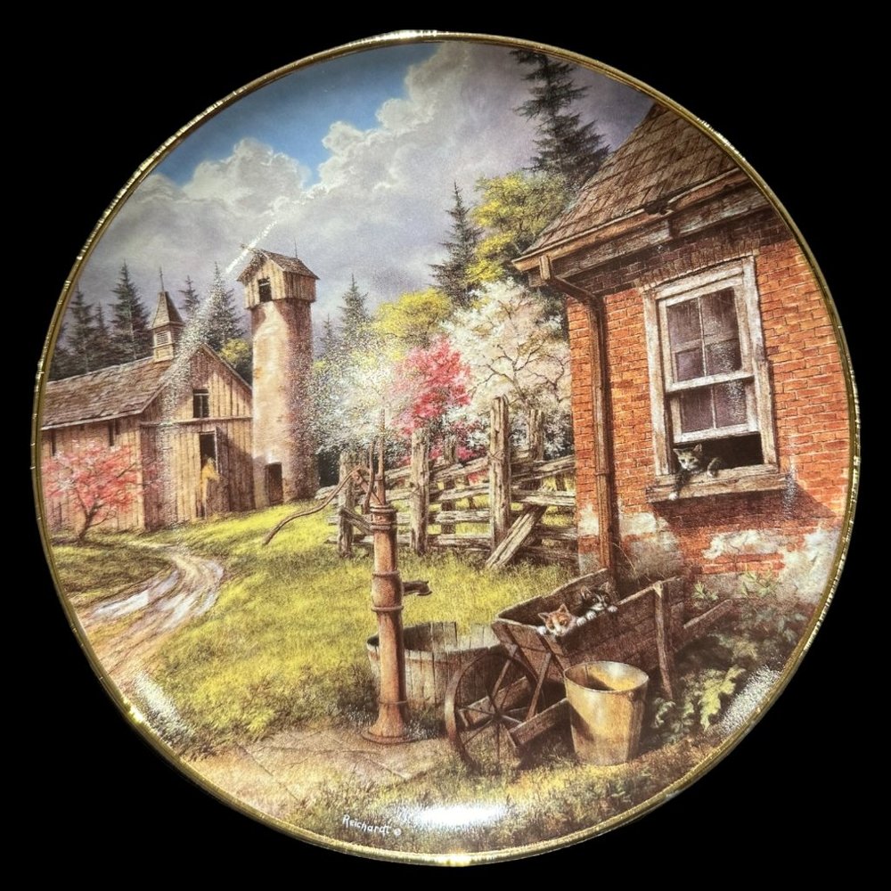 Vintage Collector Plate "Peaceful Retreat" by Rudi Reichardt 8 1/4"
